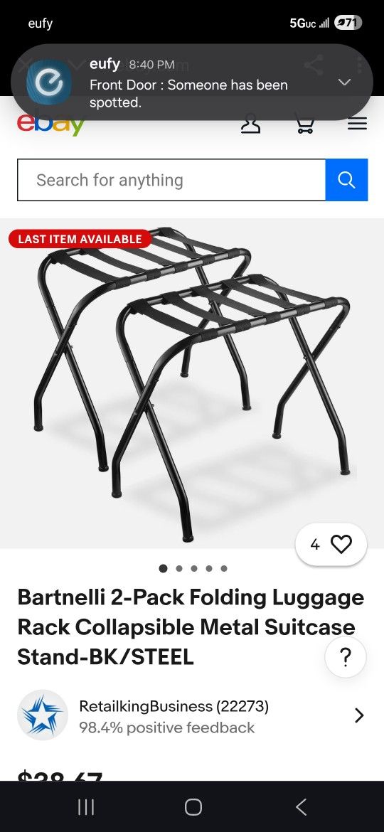 Folding Luggage Rack 2pack New In Boxes