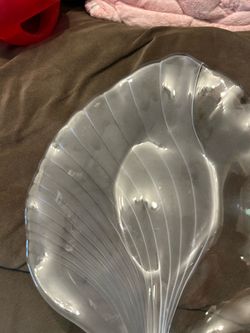 Studio Nova Autumn Leaf Glass Serving Platter 14" -  Good Condition