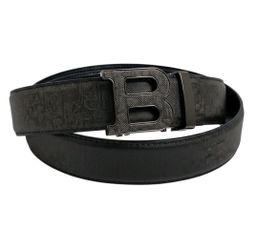 48" Automatic Buckle Belt W/ "B" Logo Dark Gray Finish With Blemishes See Pics SOLD AS-IS IN USED CONDITION. This is a men's automatic buckle belt wit