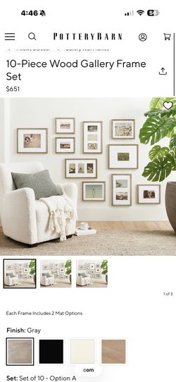 Pottery Barn Brand New In Box Wood Grey Frames