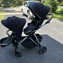 Mockingbird Double Stroller w/ Bassinet & Car Seat Adapter
