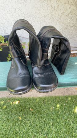B.O.C. Women’s Tall Knee High Boots Black Riding Buckle Faux Leather 8