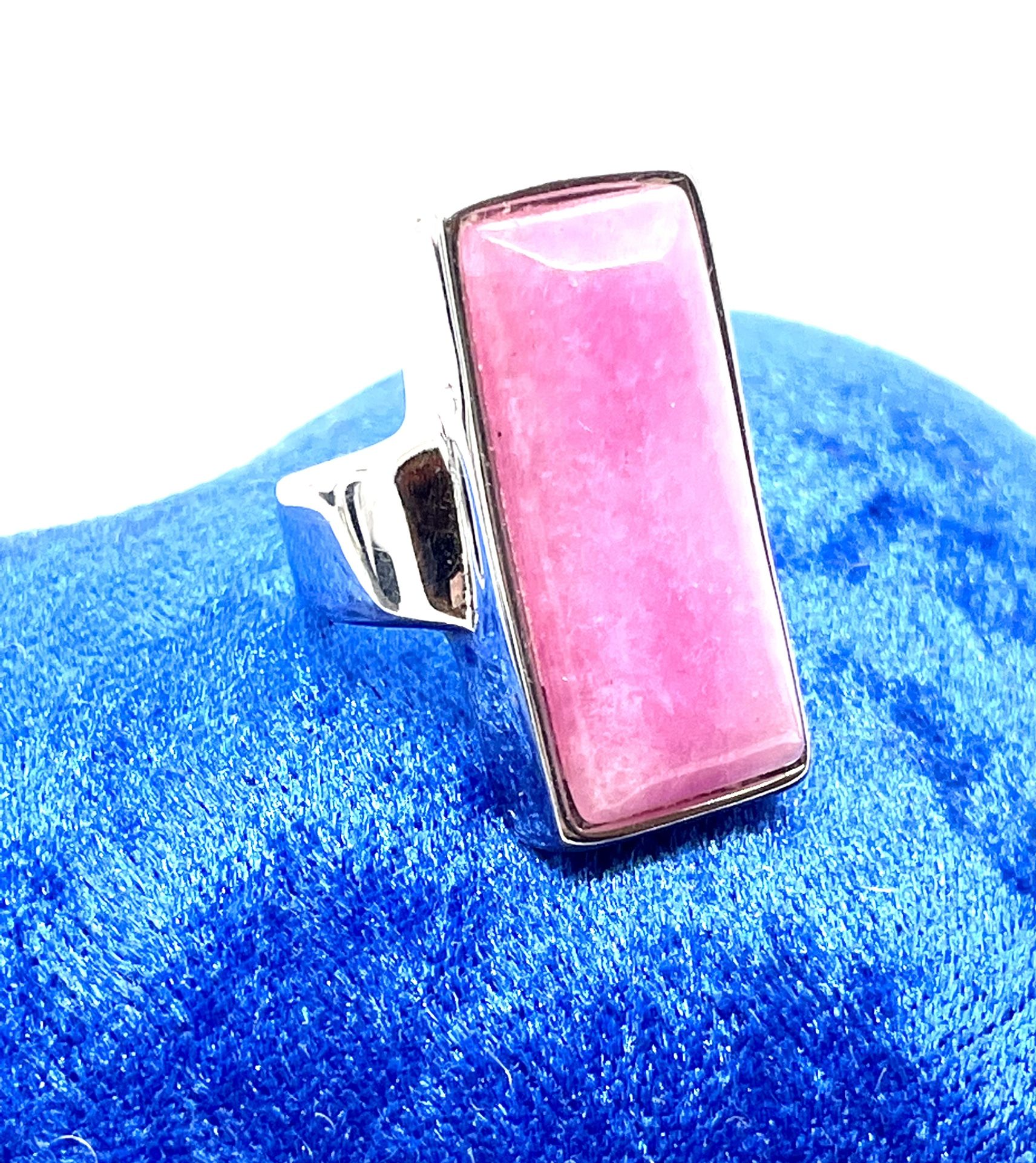Silver Pink Ring Sz 6
