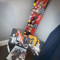 1999 Star Wars Interactive banks + Wall art and movie 