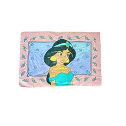 Vintage Disney Aladdin Princess Jasmine Rajah Double Sided Standard Pillowcase