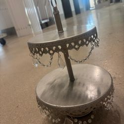 Chandelier tiered stand for cupcakes/pastries 15” high $25 Perfect for showers, weddings, Sweet 16s and quinceanera’s 