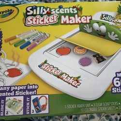 Crayola Silly Scents Sticker Maker, New..Art Project 