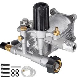 
3/4" Shaft Horizontal Pressure Washer Pump, Easy Adjust 2000-3000 PSI, 2.5 GPM, OEM Replacement Pump for Simpson, Honda GC 160, Homelite, and Most Po