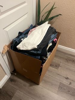 Big box of Woman’s and girls clothes