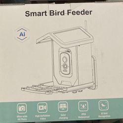 Bird Feeder with Camera, Solar Powered Smart Sparrow House with 2.5K Live Feed Cam for Outdoor Backyard AI Identify Auto Capture Bird Videos, Gift for