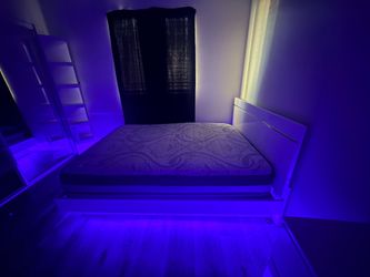 Queen size LED light with mattress
