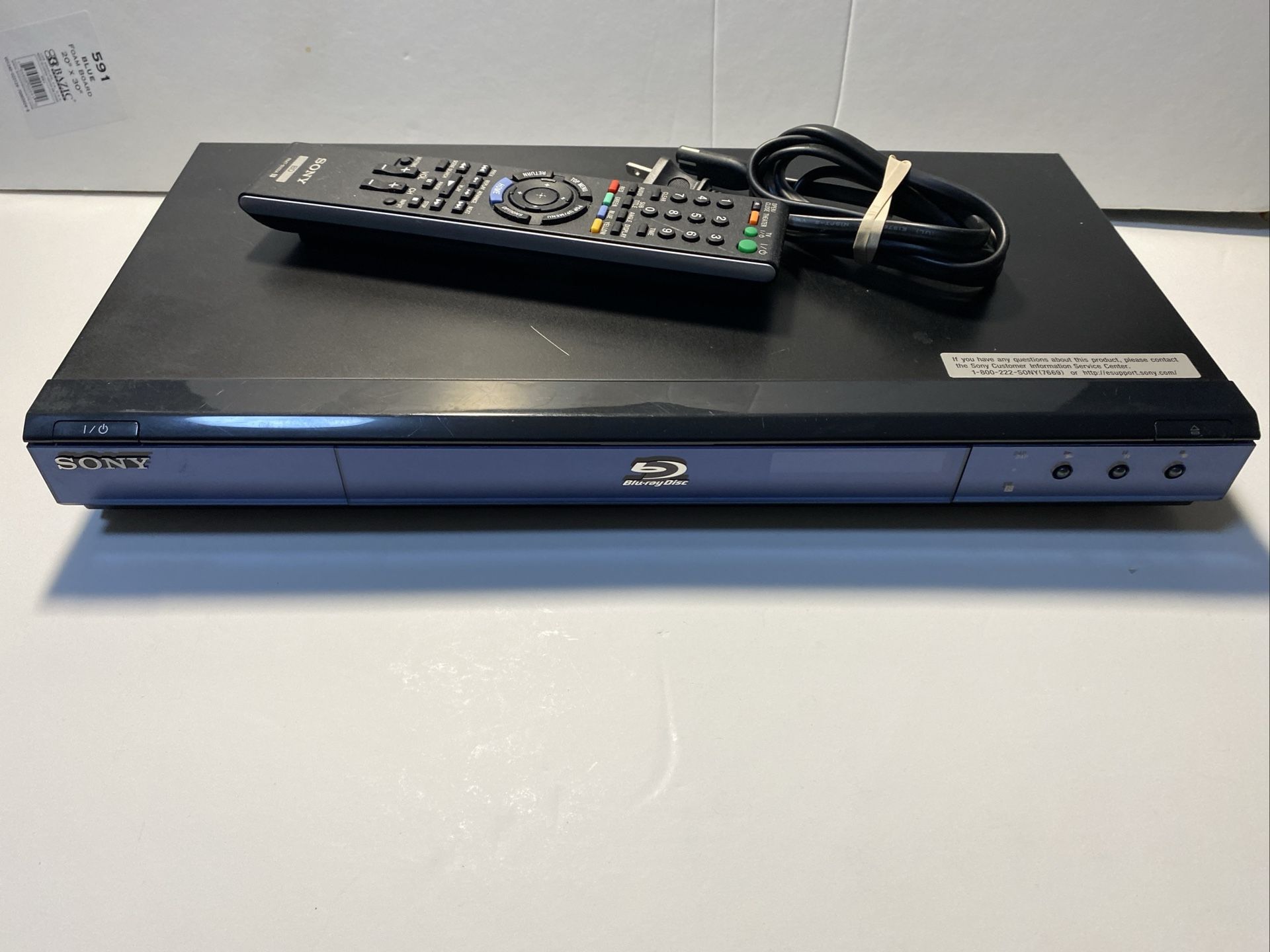 Sony BDP-S350 Blu-ray Disc/DVD Player Black - with Remote Tested Working 