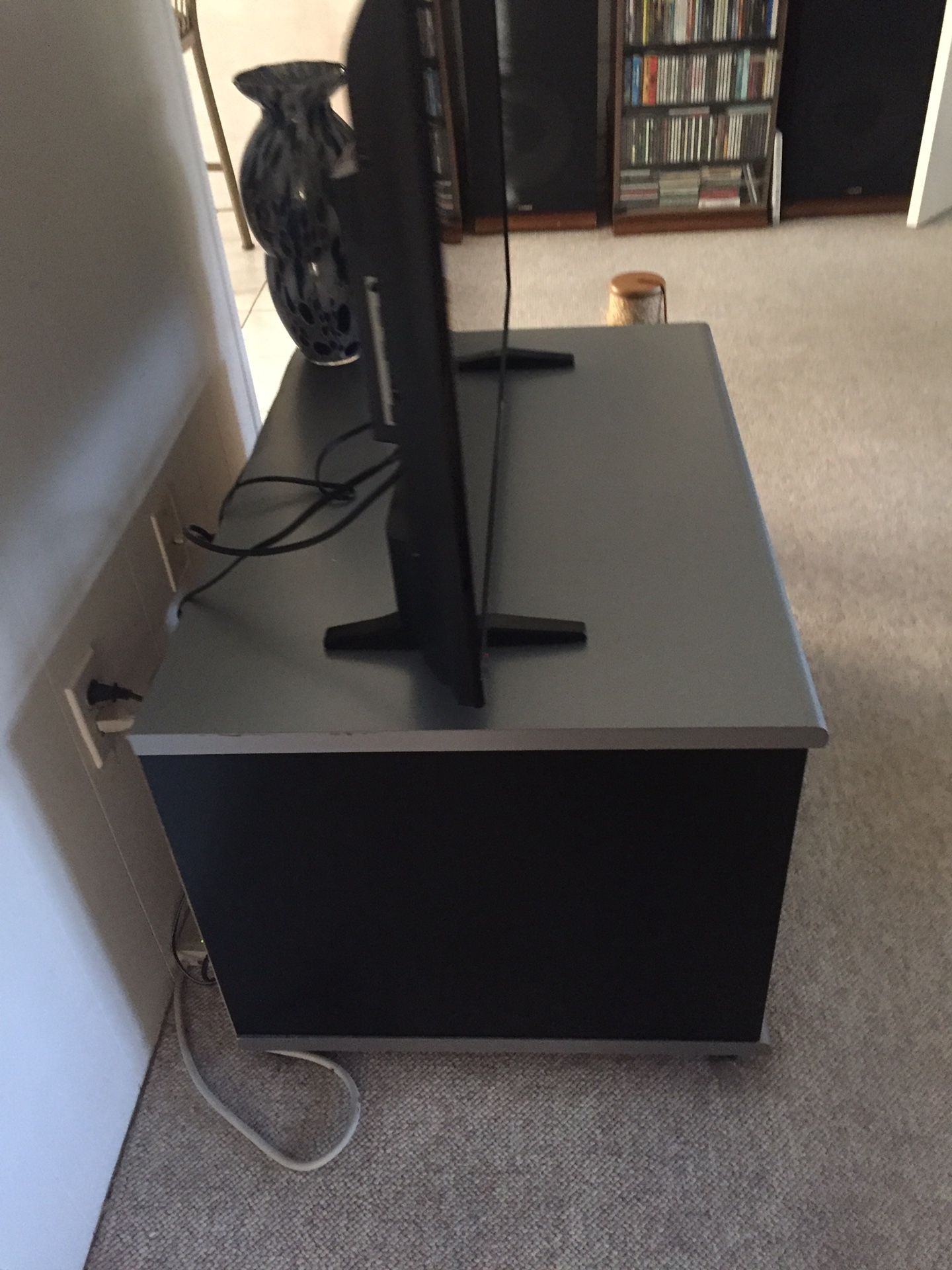 Black & Grey Wood 3ft. By 2ft. TV Stand