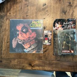 Alice Cooper 3 Lot Auto Album, Figure Paint