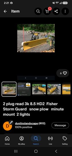 Just plow fisher 8.5 hd2 comercial snow plow