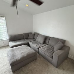 Modular Couch From Living Spaces With Ottoman  