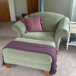 chair and a half with ottoman 