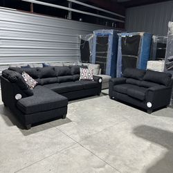 BRAND NEW Black Sectional Couch