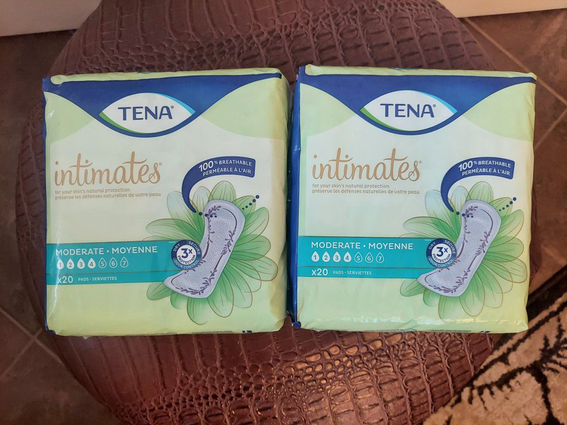  Tena Intimates Incontinence Pads - Level 4 - $6 For Both 