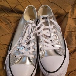 Silver Converse Size 7