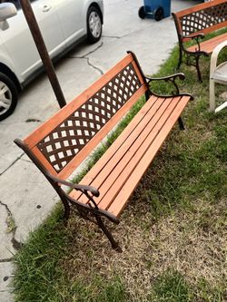Hand Built Outdoor Wooden Bench