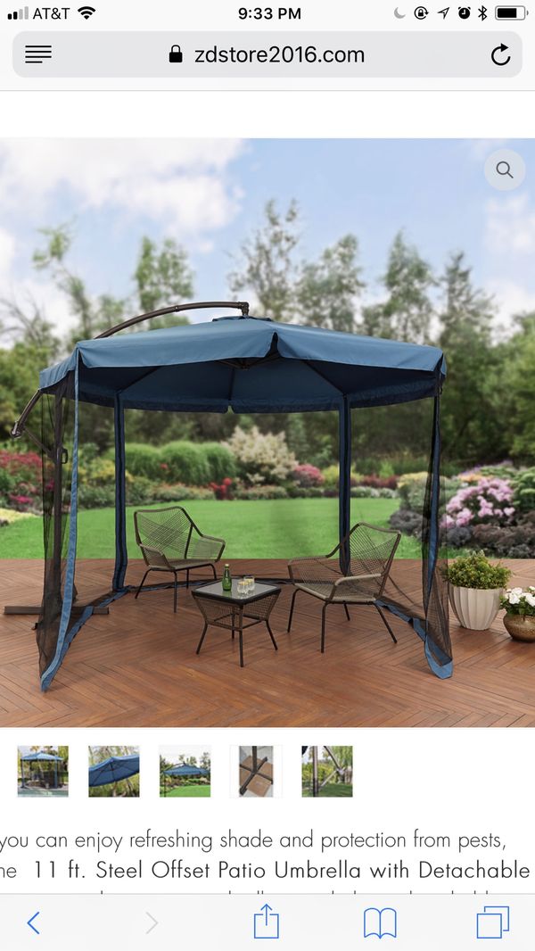 Better Homes And Gardens Offset Umbrella With Detachable Net 11 Ft For Sale In Houston Tx Offerup
