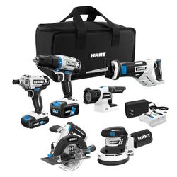 HART 20-Volt Cordless 6-Tool Combo Kit With 2 Batteries and Charger