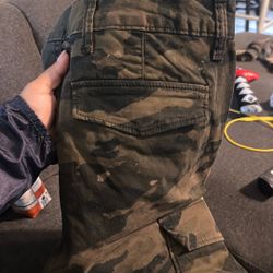 Green Camo Cargo Pants 32x32 Men 