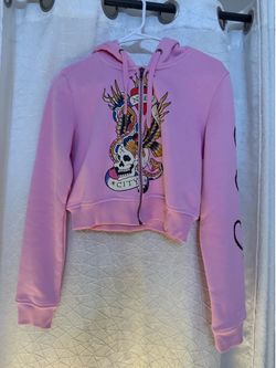 Ed Hardy zip up sweater