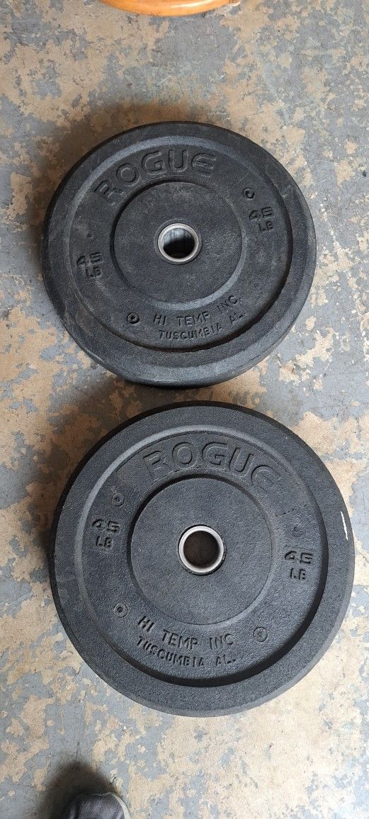 rogue hi temp 45lb plates 100 dlls pair