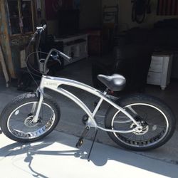 SIKK SS Aluminum Frame Polished 7 Speed UFO Fat Tire Cruiser