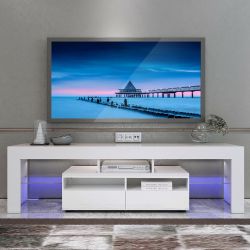 Brand new 63” TV stand entertainment center wall unit with L.E.D lights