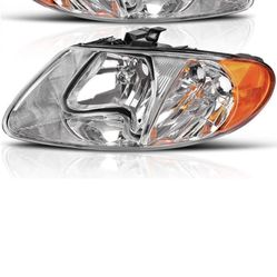 Headlights for 2001-2007 Dodge Caravan Chrysler Town&Country Headlamp Left+Right