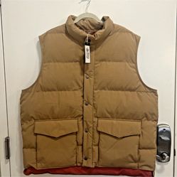 MENS ALPINE DESIGN XXL PUFFER VEST Jacket 1962 in SAHARA SAND color