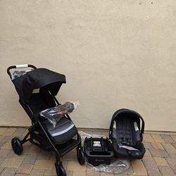 *BRAND NEW* Baby Trend Passport Seasons Travel System, Stroller w/EZ-Lift Infant Car Seat, Black