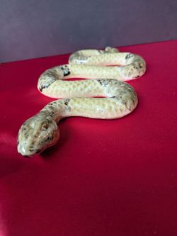 Ceramic Glazed Snake Figurine