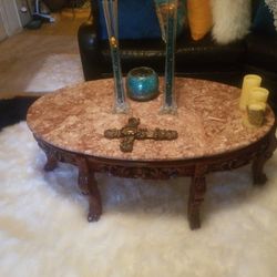 REAL MARBLE COFFEE TABLE 