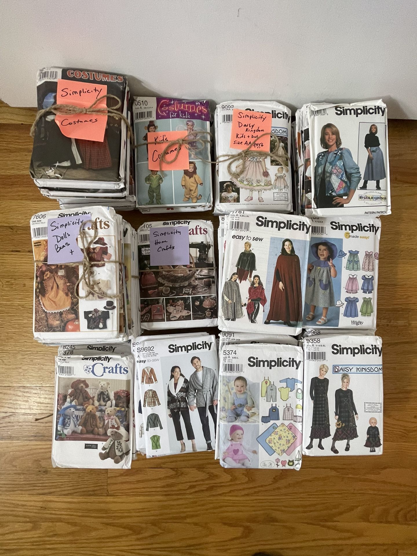 Lot of 320 Vintage Sewing Pattern McCall Simplicity Butterick Vogue Costumes