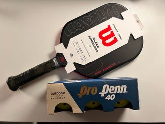 Wilson pickleball paddle + Penn pickleballs combo