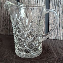 Vintage Anchor Hocking Prescut Crystal Pitcher