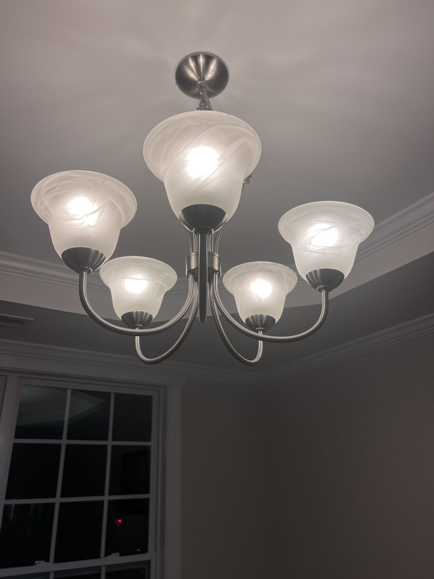 White And Silver  Chandelier 