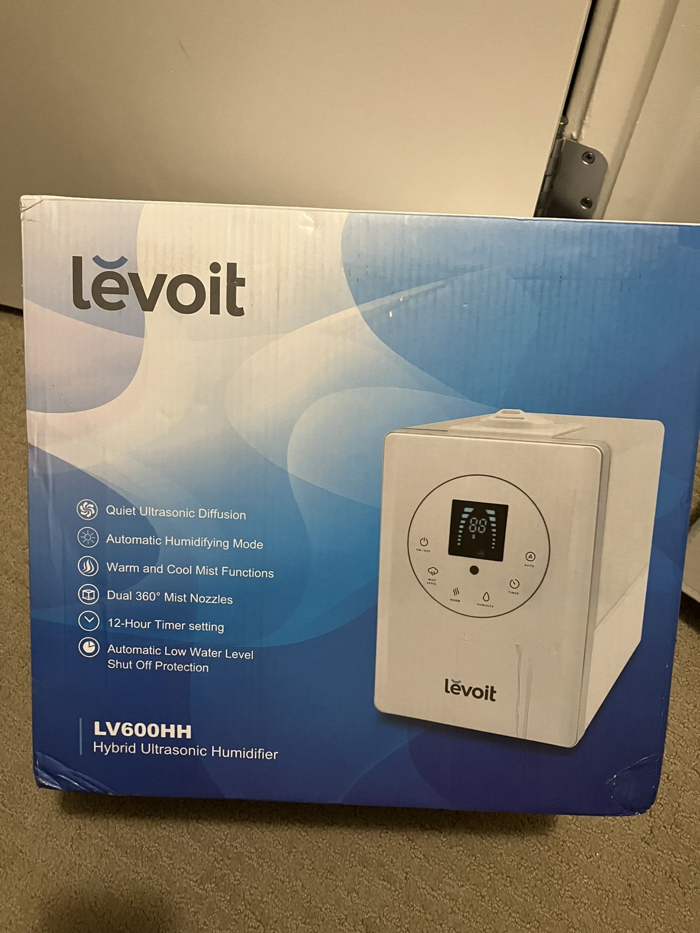 Humidifier for Bedroom Large Room, 6L Top Fill Warm and Cool Mist vaporizer