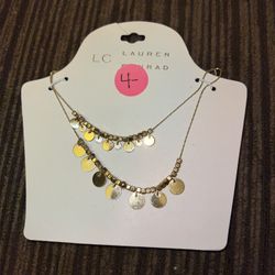 LC Layered Disc Pendant Necklace