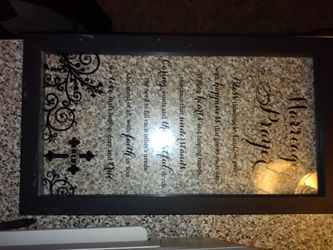 Marriage Prayer Glass Picture 