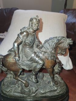 Bronze Equestrian Warrior Knight Sculpture