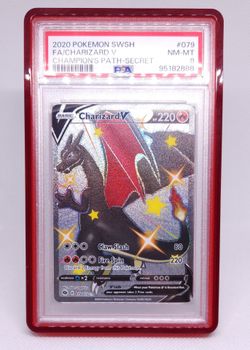Pokémon Charizard V 079/073 Champions Path Full Art Shiny PSA 8