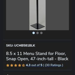 Medal Pedestal Sign Holder Black 8.5×11inches