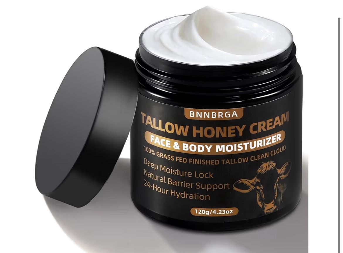 Hand-whipped Beef Tallow Honey Cream, 