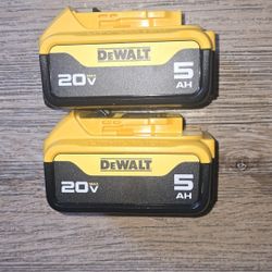 Dewalt 20v Batteries 5.0 Ah Brand New Price For Both 