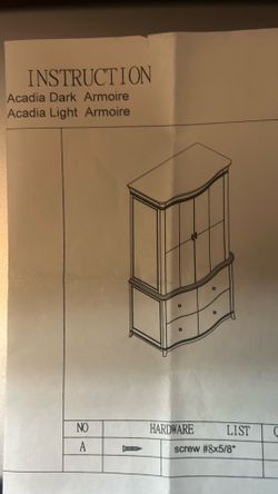 Armoire or 2-drawer & mirror